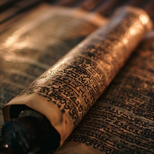 Ancient manuscript scroll