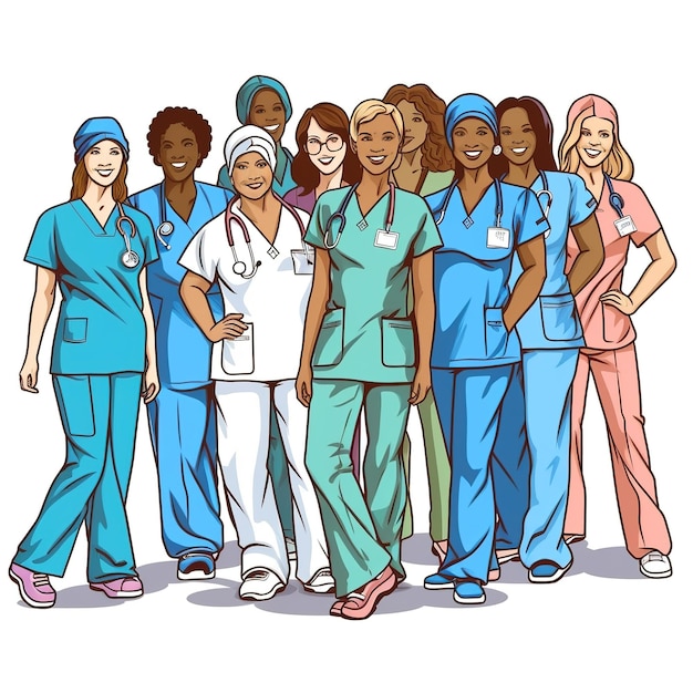 Group of healthcare professionals in uniform