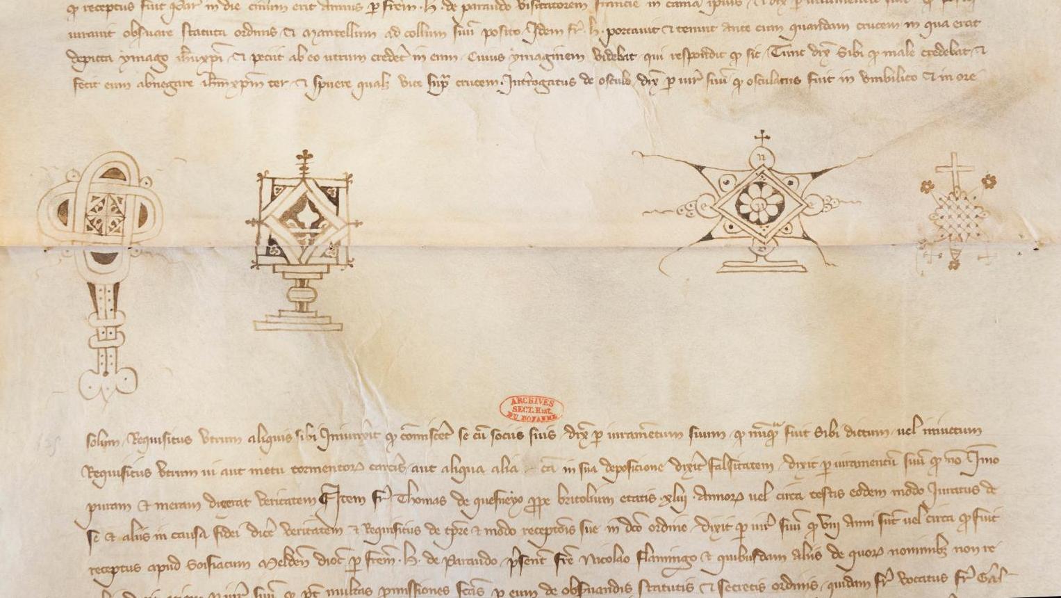 Historical manuscript Templar