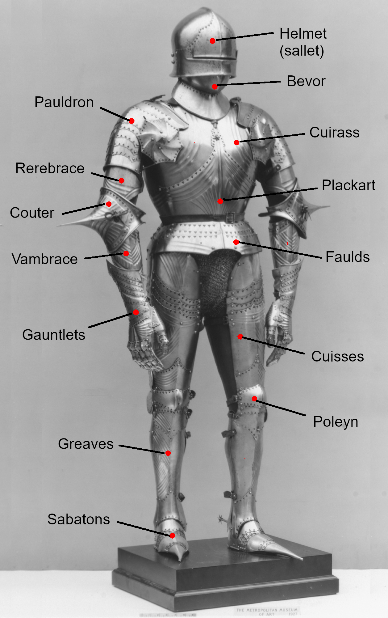 Medieval knight armor