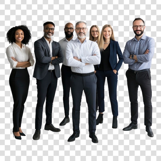 Team members in similar professional attire