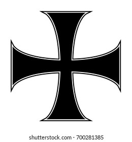 Templar cross emblem modern design