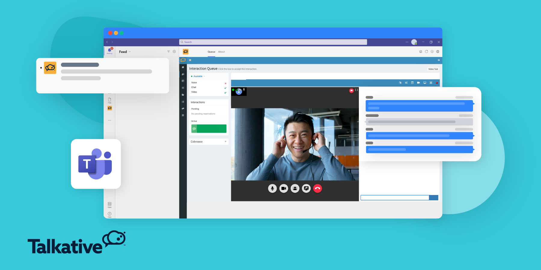 Service team interacting with a customer Service team interacting with a customer