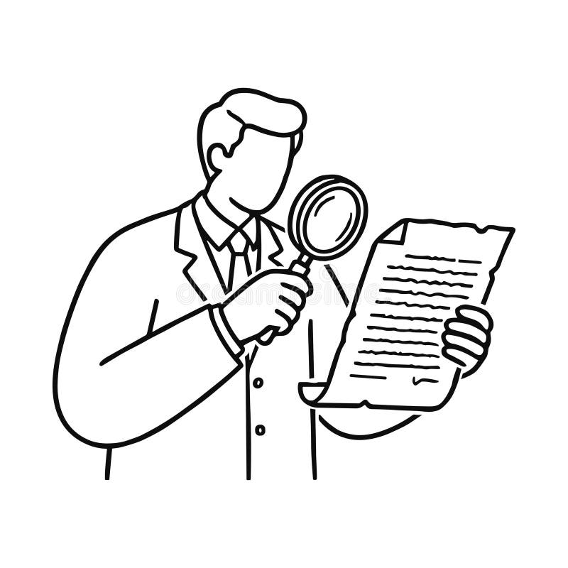 Professional examining historical documents