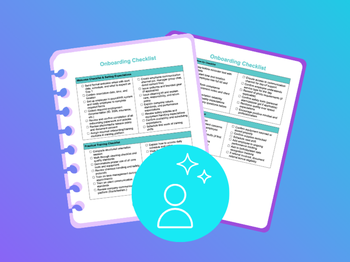 Supervisor reviewing uniform compliance with employee