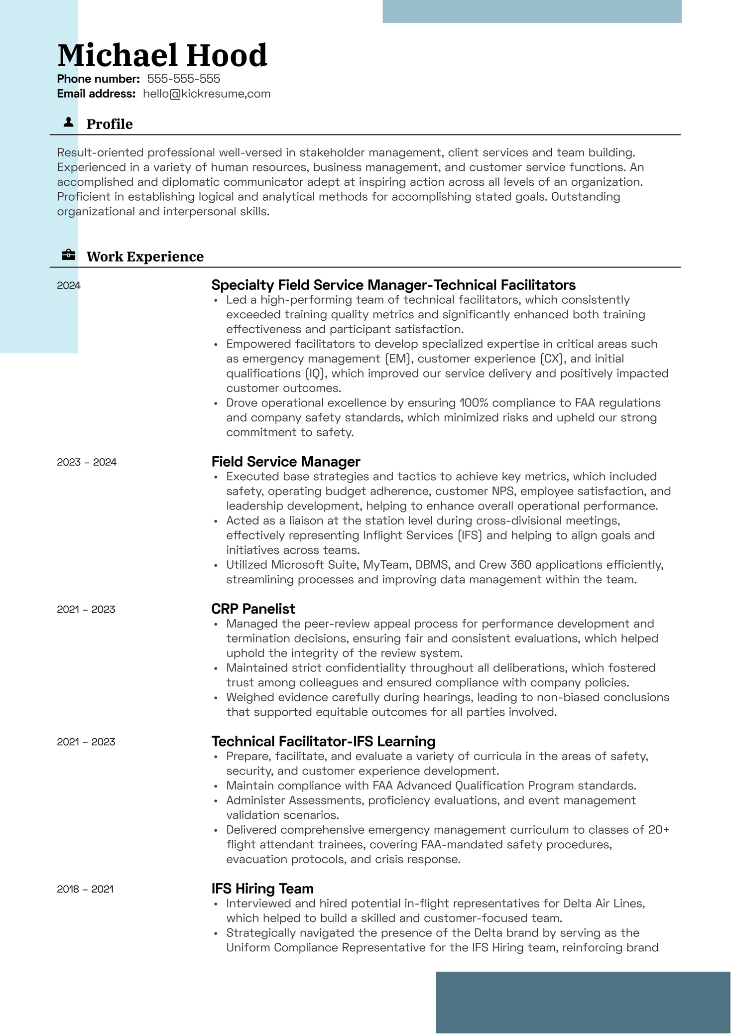 Customer service representative in branded uniform