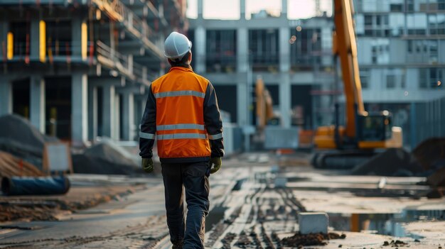 Industrial worker wearing compliant safety uniform