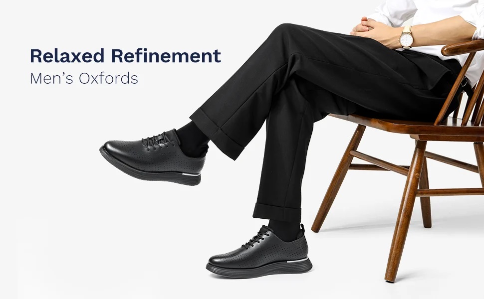 Comfortable work pants paired with casual shoes