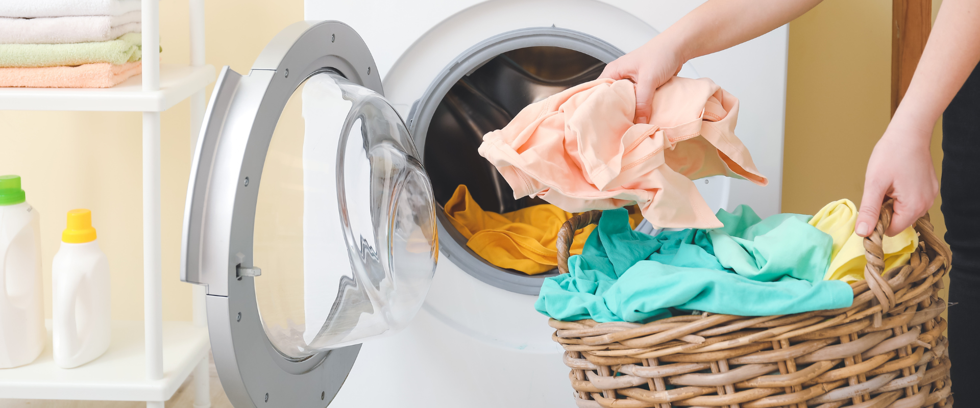 Person folding clean work uniform