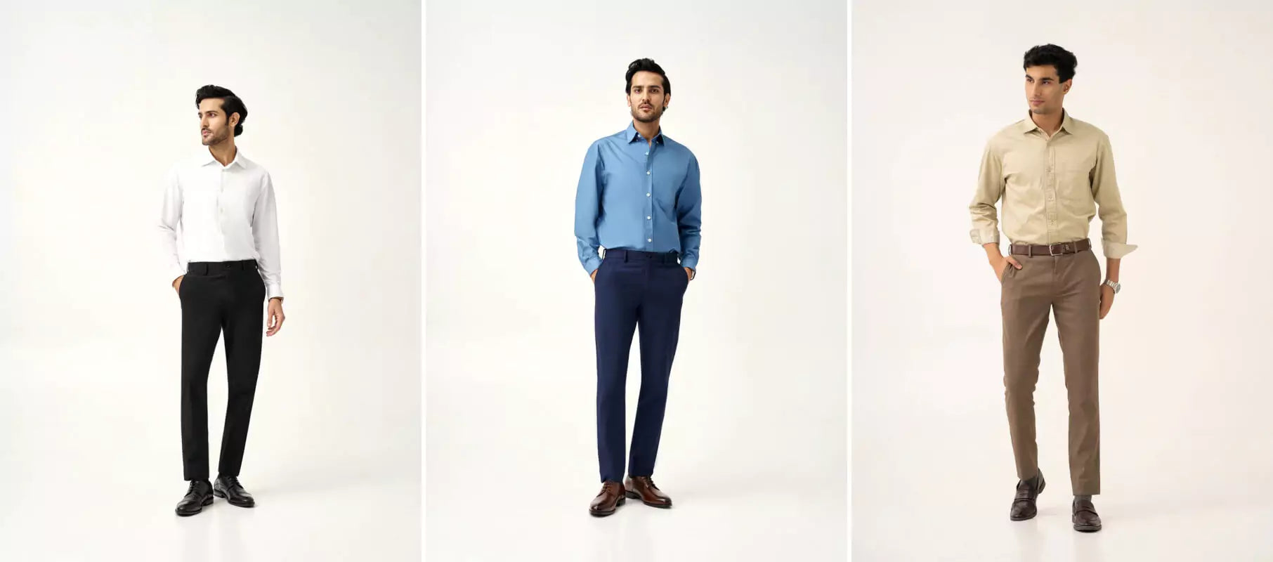 Person looking at a uniform shirt in a closet