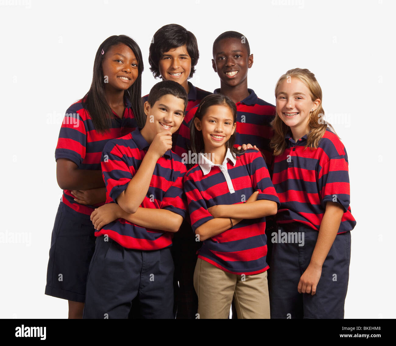 Team in matching uniforms